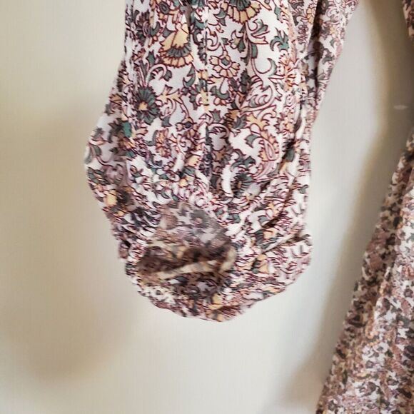 OPT Leah Evereve Dress Size Small Floral Sheer skater fit flare Short Cottage - Picture 8 of 16
